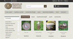 Desktop Screenshot of krepickakeramika.cz